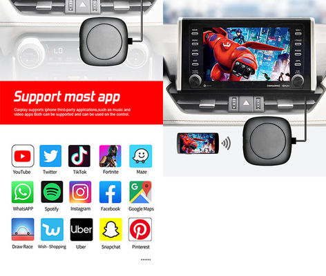 5 วอลต์ ไฟฟอร์สอินทุ มินิ USB แอดป์เตอร์การ์เพลย์ไร้สายสําหรับ Android Auto และ Apple Carplay